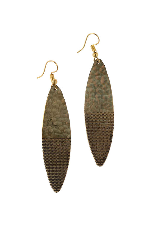 Hammered Oval Earrings