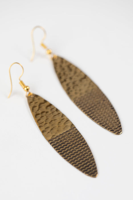Hammered Oval Earrings 2