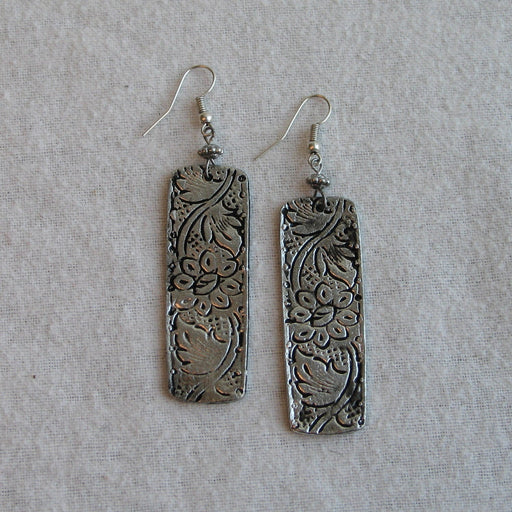 Stamped Metal Earrings