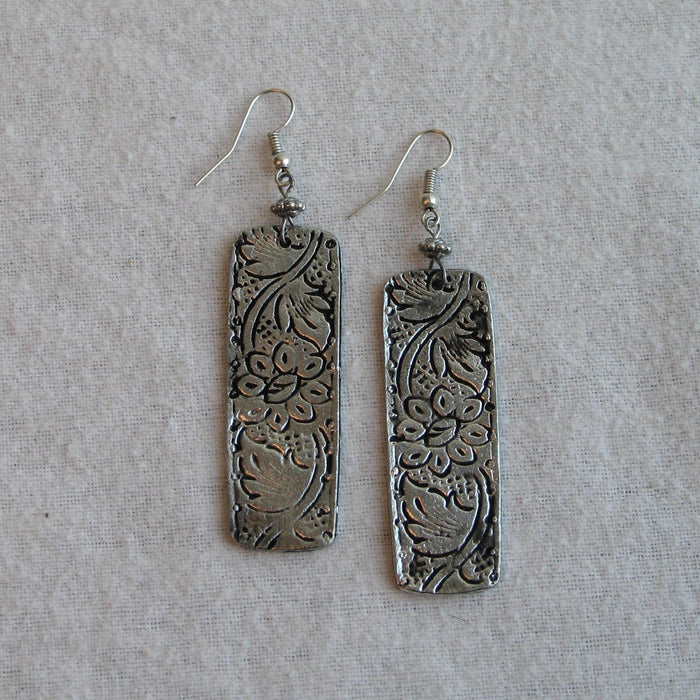 Stamped Metal Earrings 1