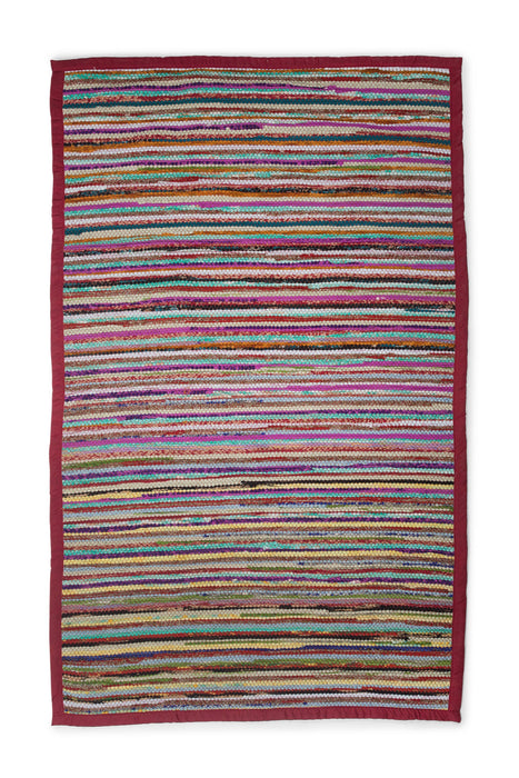 Upcycled Silk Sari Rug 1