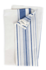 Multi-Striped Blue White Tea Towel