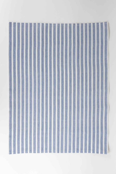 Small Stripe Blue White Tea Towel 4