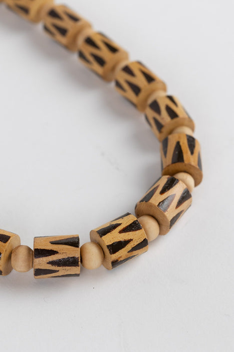 Wooden Barrel Bead Necklace 3