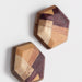 Wood Hexagon Stud Earrings thumbnail 2