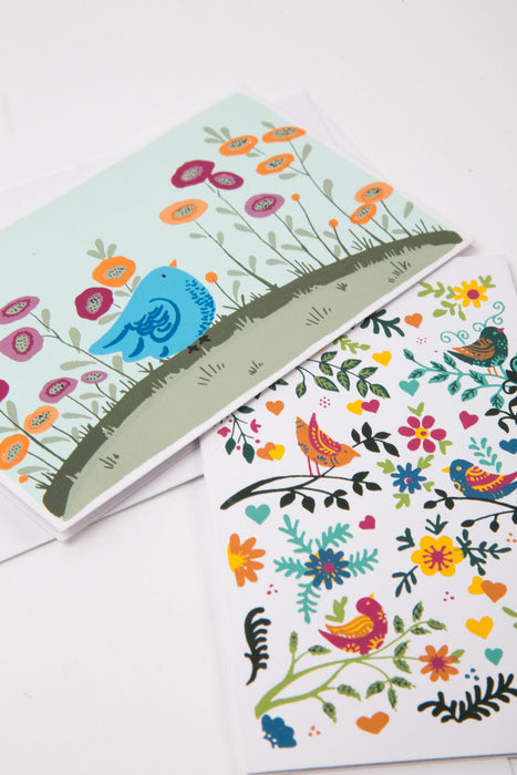 Feathers and Flowers Cards 4