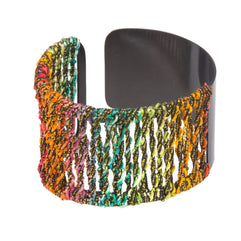 Rainbow Ribbon Cuff Bracelet