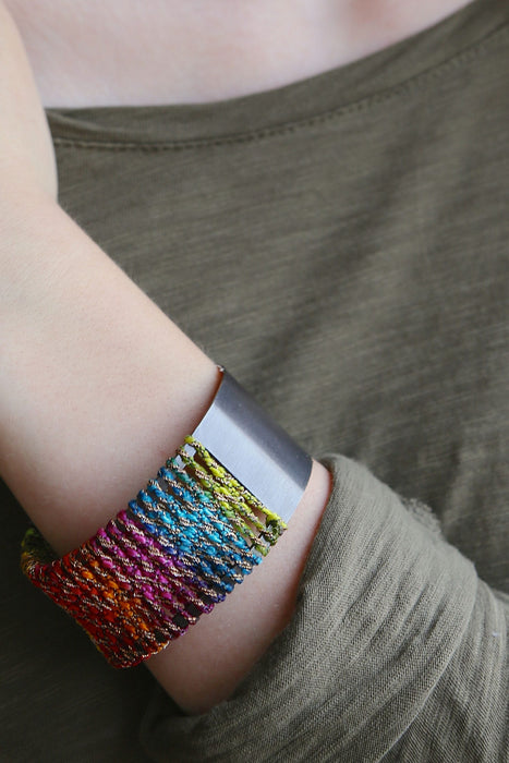 Rainbow Ribbon Cuff Bracelet 2