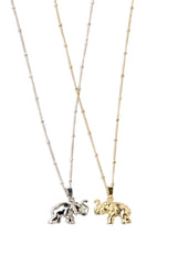 Elephant Charm Necklace Set