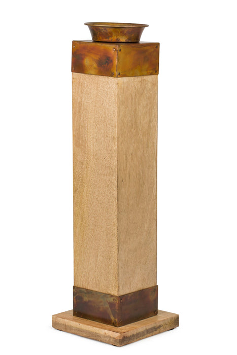 Mango Wood Candle Stand - Lg 1