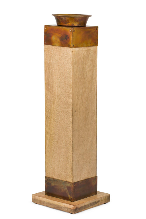 Mango Wood Candle Stand - Lg
