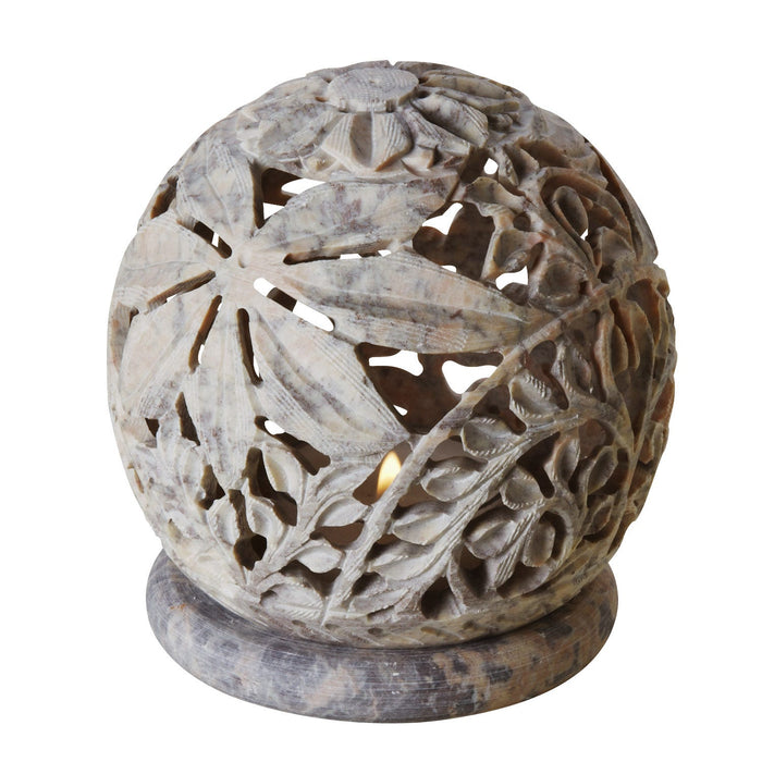 Stone Globe Candleholder 1