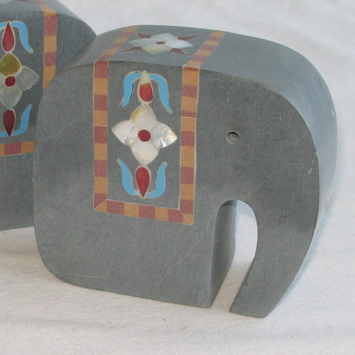 Gray Elephant Bookends 2