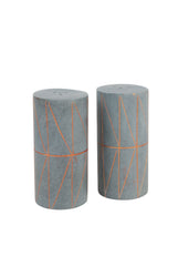 Geo Stone Salt and Pepper Shakers