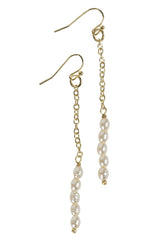 Chain & Pearl Drop Earrings