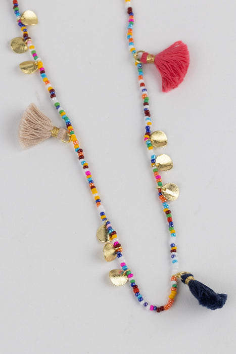 Mini Tassel Disc Necklace 3