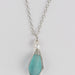 Aqua Pearl Silver Pendant Necklace thumbnail 2