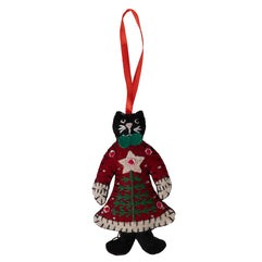 Mrs. Cat Claws Felt Ornament - Default Title (6828770)