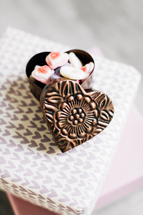 Metal Heart Box (Floral) 5
