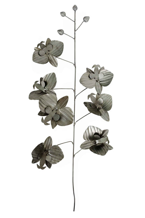 Oxidized Silver Orchid Branch 1
