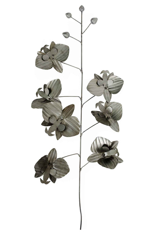 Oxidized Silver Orchid Branch