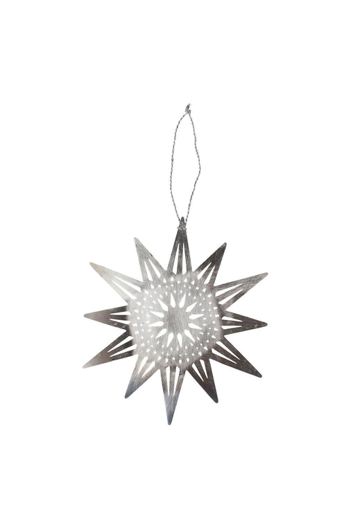 Bright Silver Star Ornament
