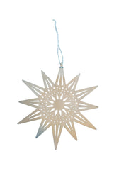 Brushed Silver Star Ornament