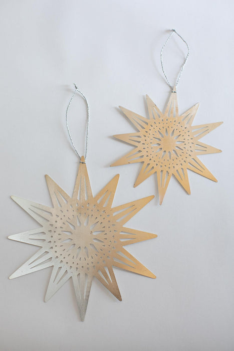Brushed Silver Star Ornament 2
