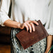 Brown Leather Clutch thumbnail 3