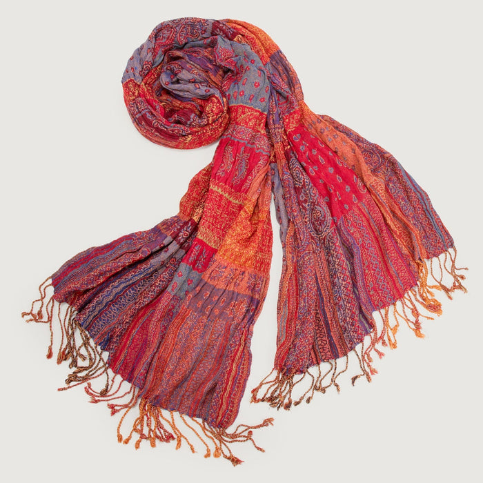 Paisley in Pink Jacquard Scarf 2