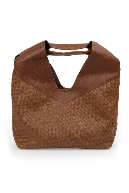 Eco-Leather Woven Handbag