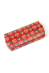 Hearts Leather Glasses Case