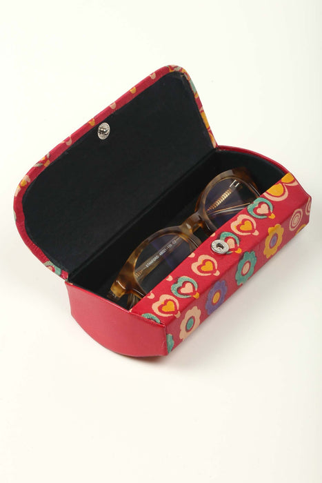 Hearts Leather Glasses Case 2