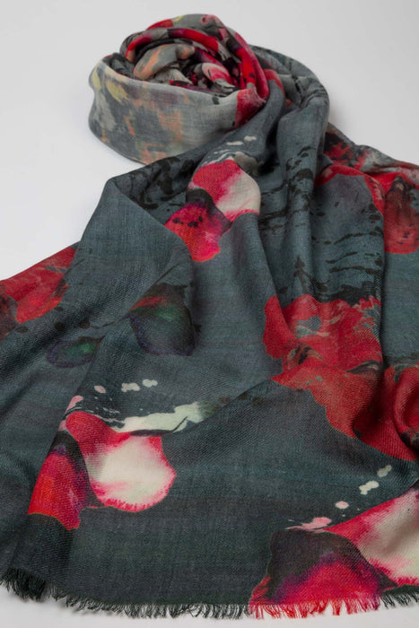 Poppies Wool Scarf 3