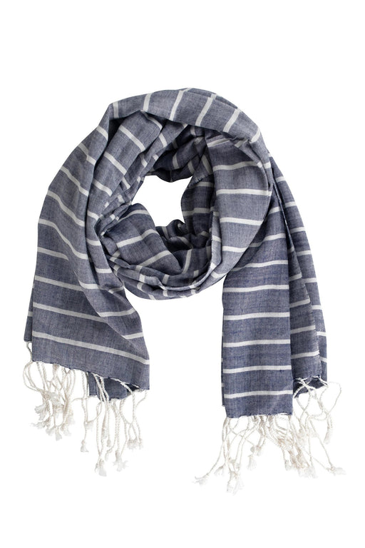 Slate Striped Scarf