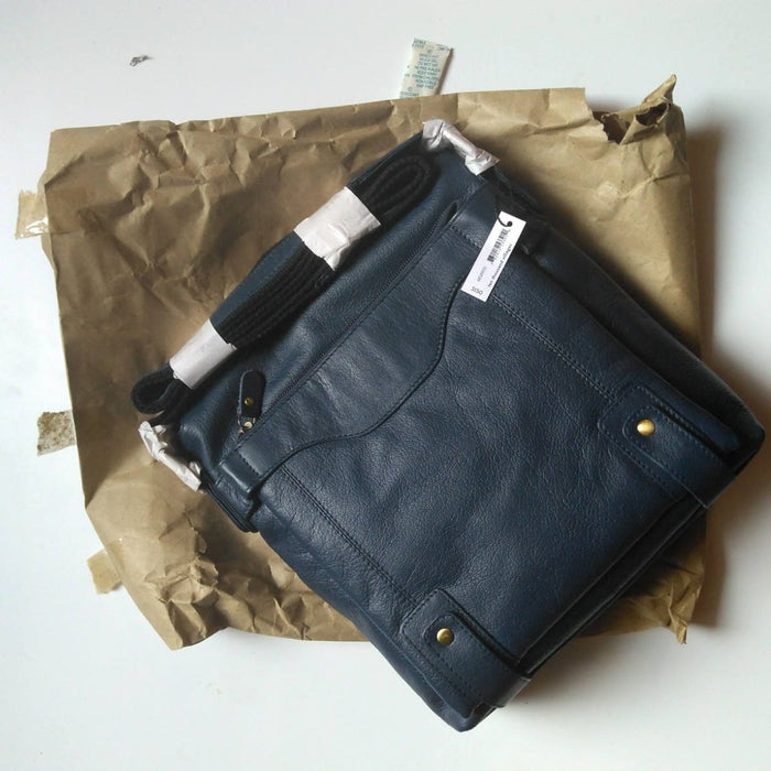 Eco-Leather Navy Crossbody 5