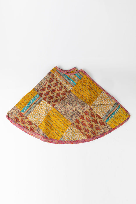 Patchwork Kantha Stitched Tree Skirt 4