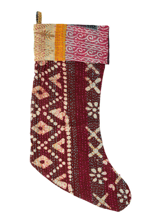 Kantha Stitched Stocking