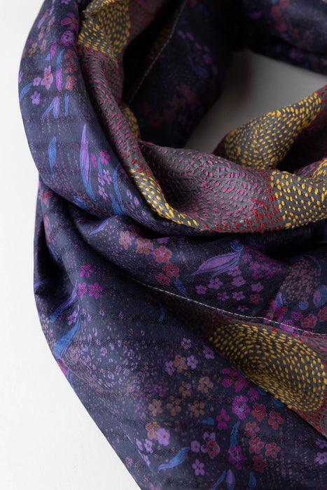 Kantha Circles Silk Scarf 4