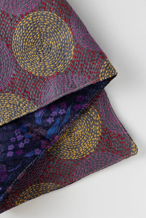 Kantha Circles Silk Scarf 5