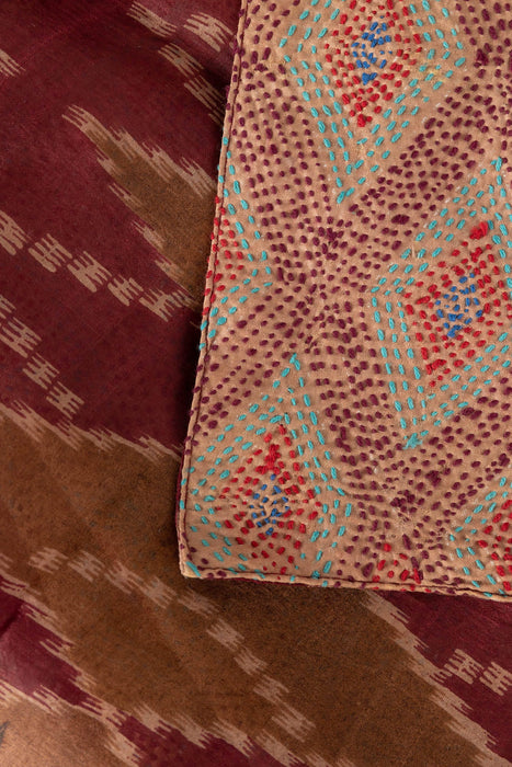 Kantha Diamonds Silk Scarf 4