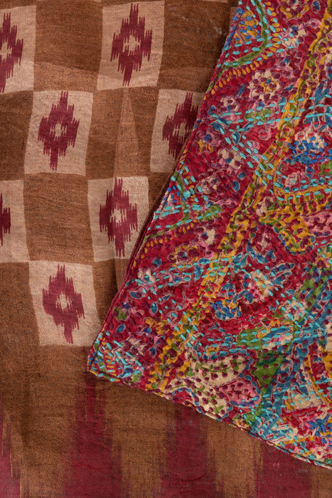 Kantha Diamonds Silk Scarf 6