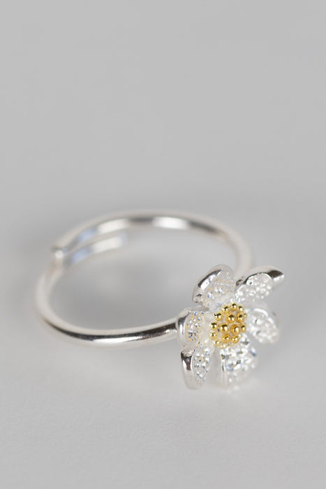 Silver Flower Ring 2