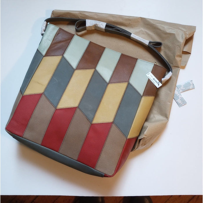 Patchwork Eco-Leather Shoulder Bag 6