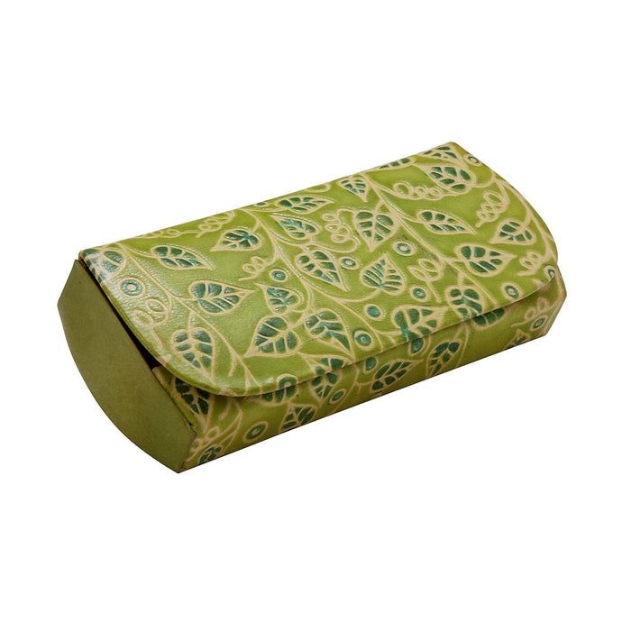 Leather Glasses Case Green 1