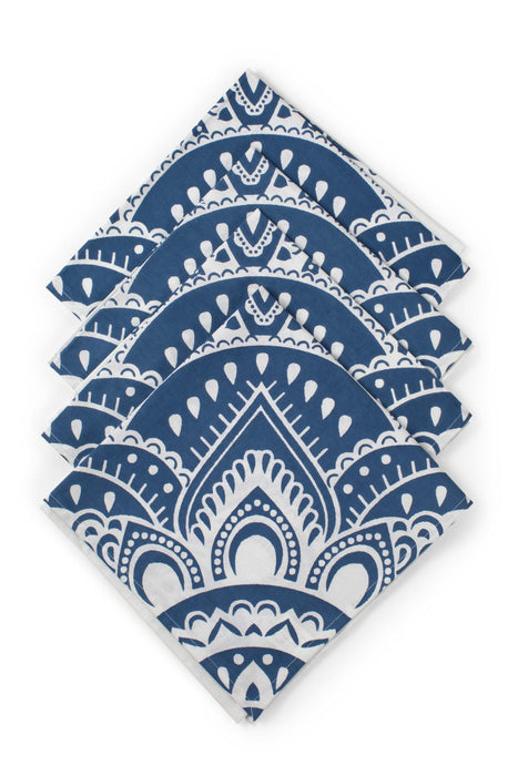 Blue Mandala Napkin Set 1
