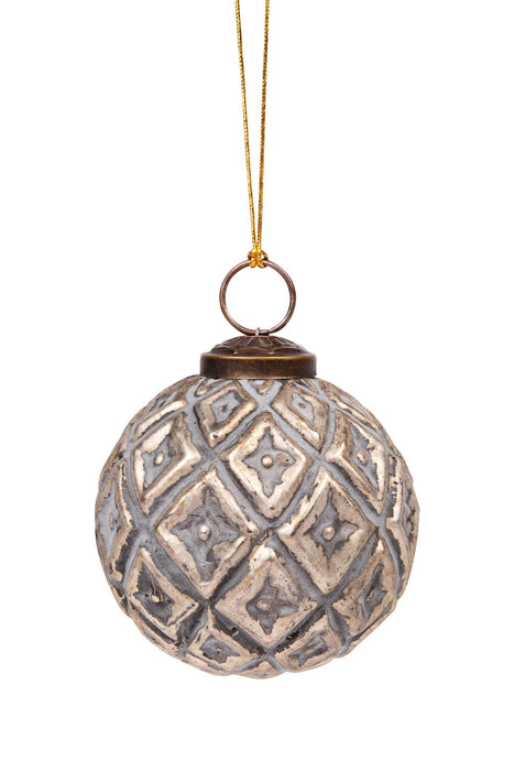 Antiqued Glass Globe Ornament 1
