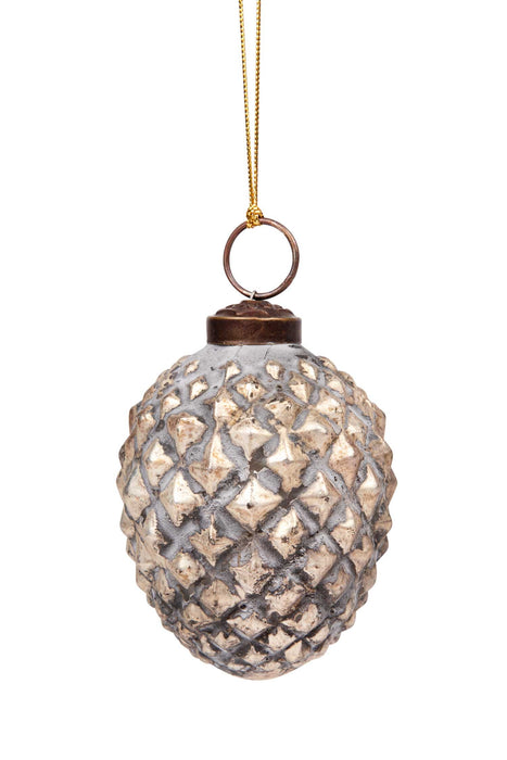 Antiqued Glass Bulb Ornament 1