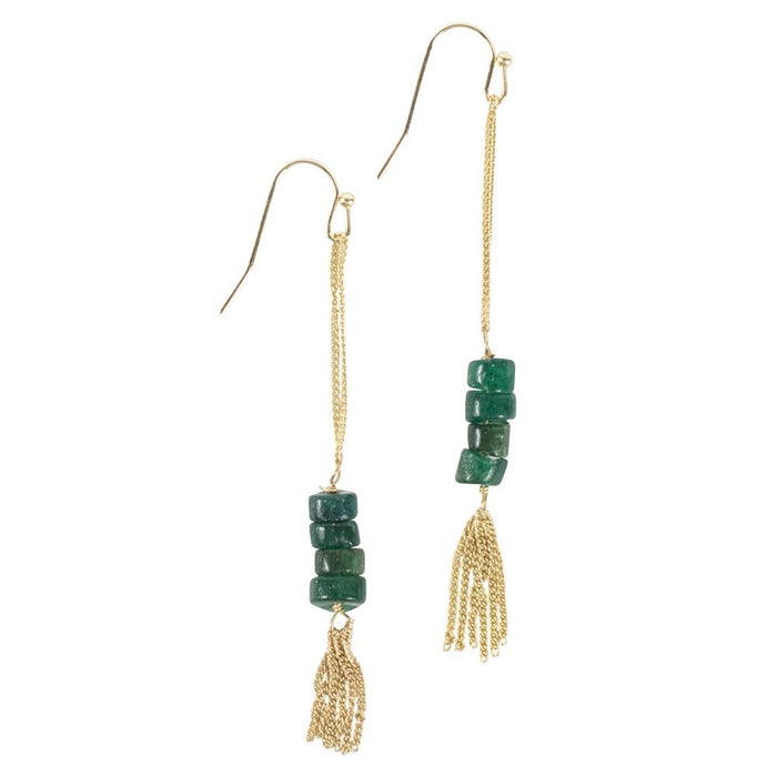 Cairn Earrings (Green) 2