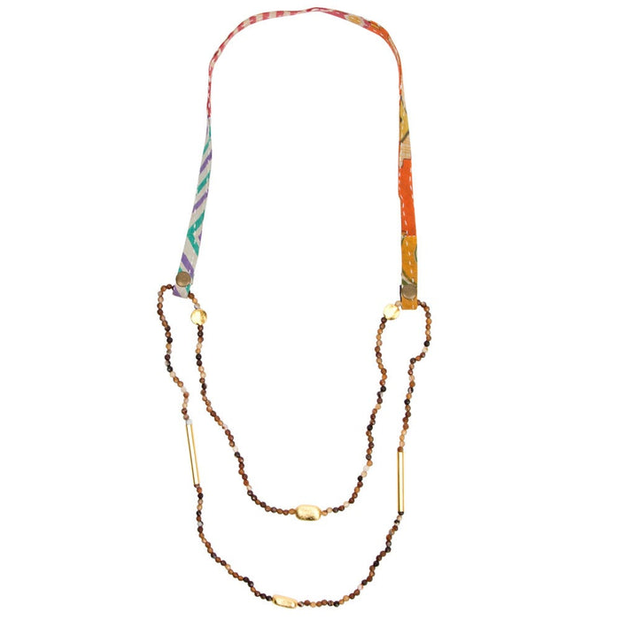 Sari and Stone Necklace 2